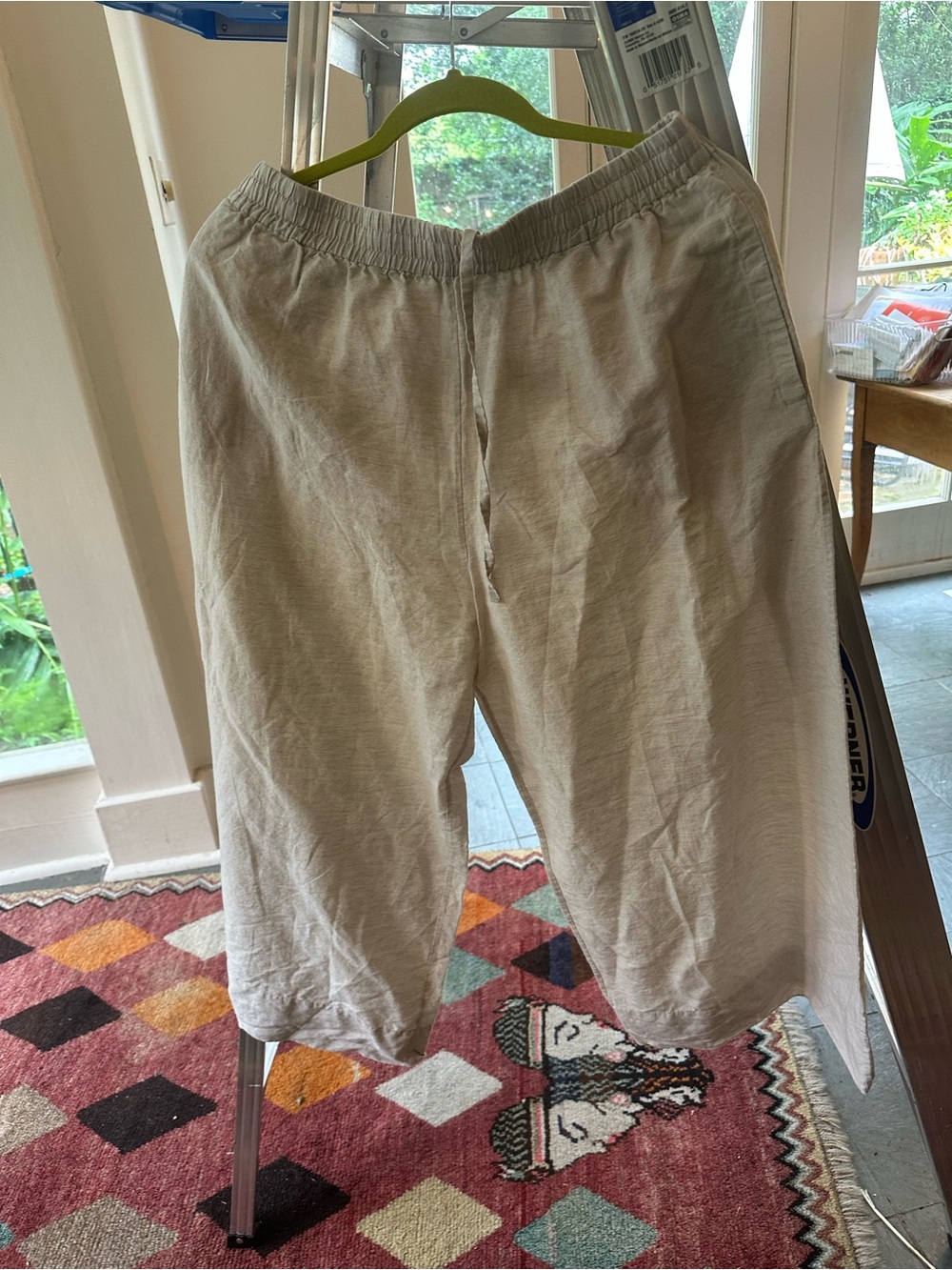 COS Cream Elastic-Waist Chino Pants